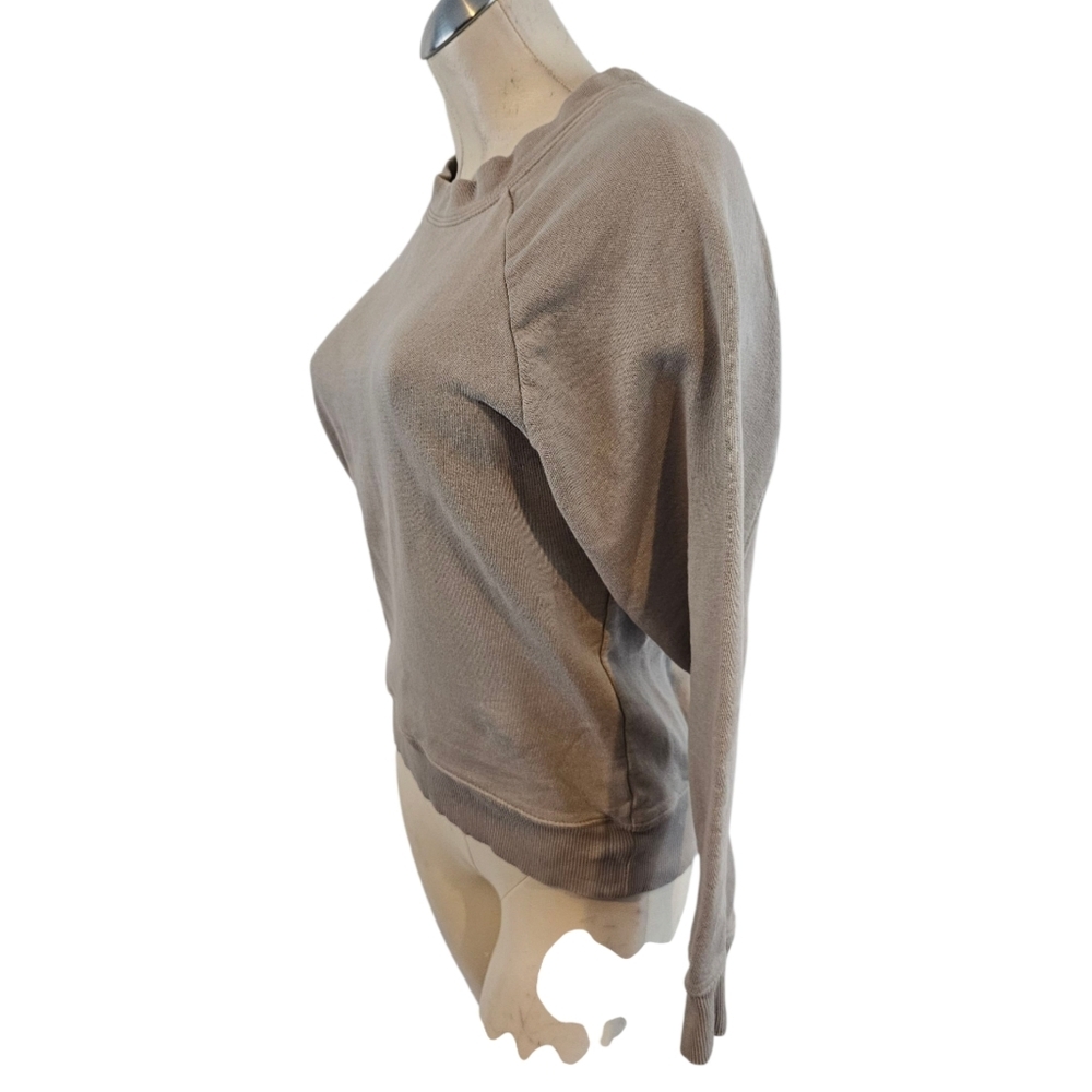 3/$25 Zella Size XXS Tan Crew Neck Sweater with Ribbed Details - Picture 2 of 7